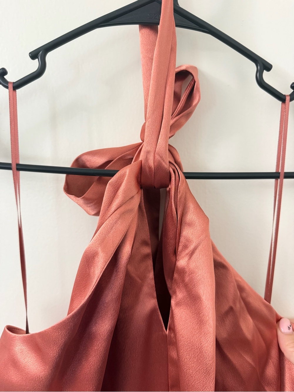 Birds Grey Monica Satin Dress in Terracotta, size XL NEW w/ tags - Picture 6 of 10